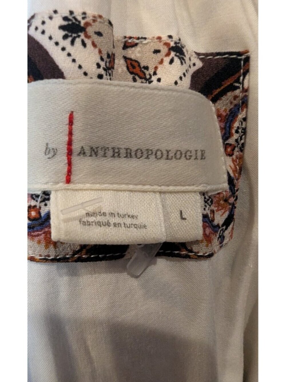 Anthropologie Tiered V-Neck Mini Dress Like new Loose boho Comfy Dress Size  L - Picture 9 of 16